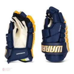 Warrior Alpha FR Pro Junior Hockey Gloves -Hockey Gear Zone warrior gloves warrior alpha fr pro junior hockey gloves navy gold 10 28743818543170